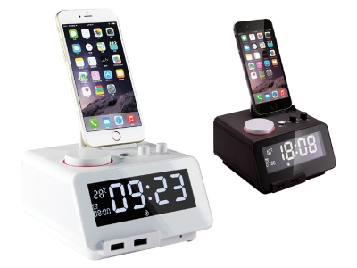 Watches & Clocks - Blue Speaker with Alarm Colck and Charging Function